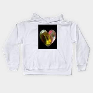 Rainbow Crystal heart Kids Hoodie